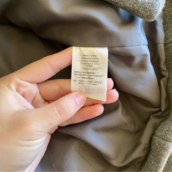 J. CREW MERCANTILE City Coat in Grey Size 2 - Picture 10 of 12